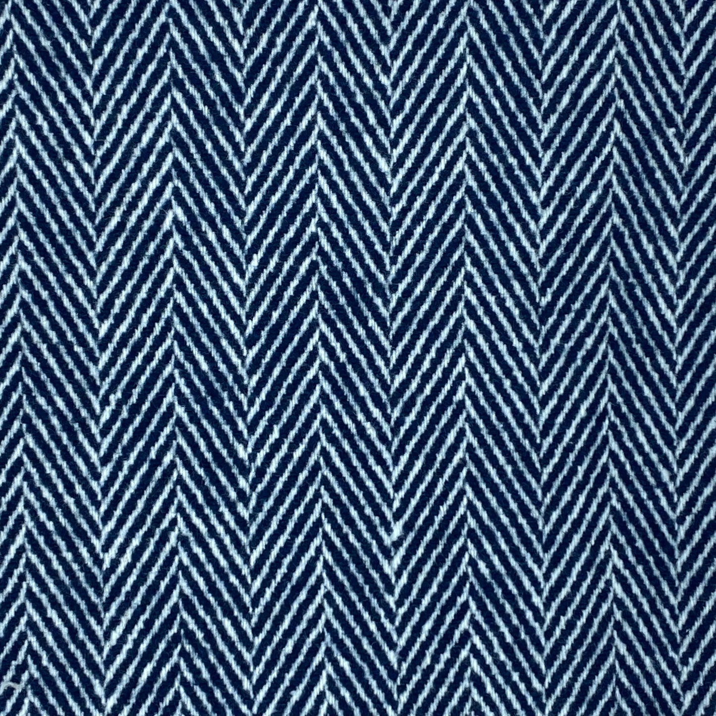 Plaids 100% coton - Chevrons bleus marines et blancs