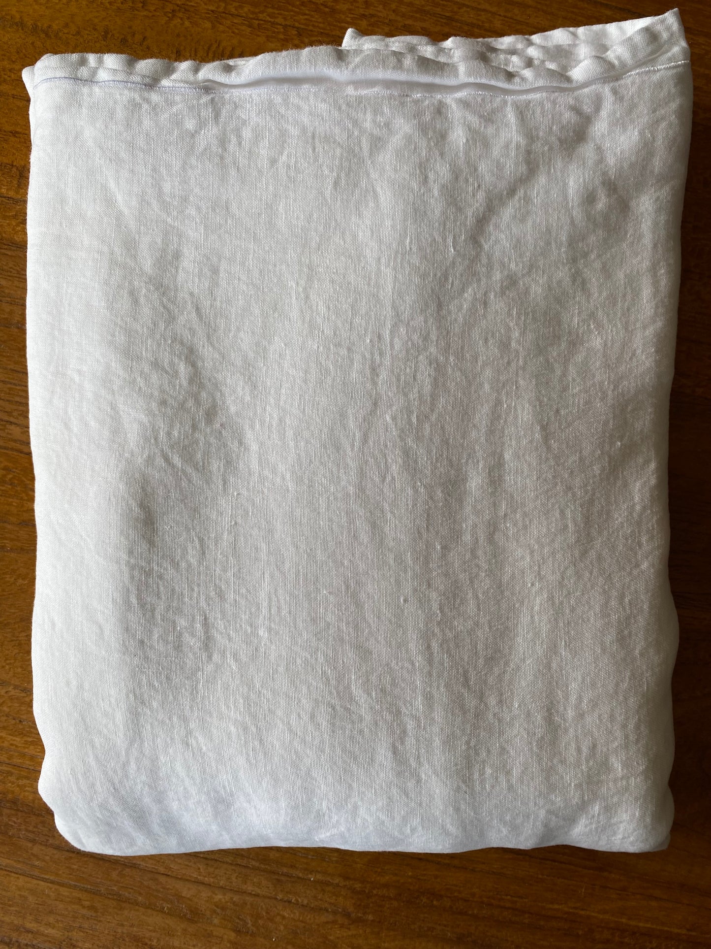 Housse de couette 220x240 lin « Blanc Polaire »