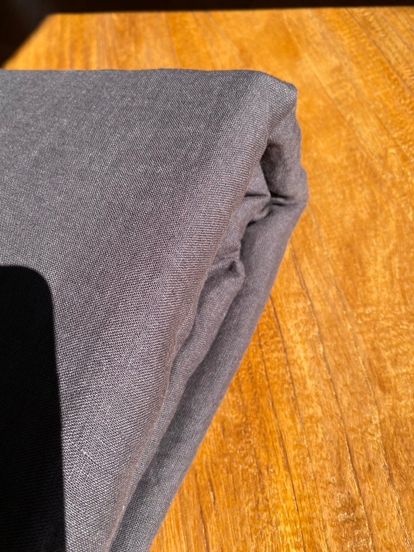 Housse de couette 240x260 - 100% lin lavé - Gris anthracite + 2 taies d’oreillers carrées