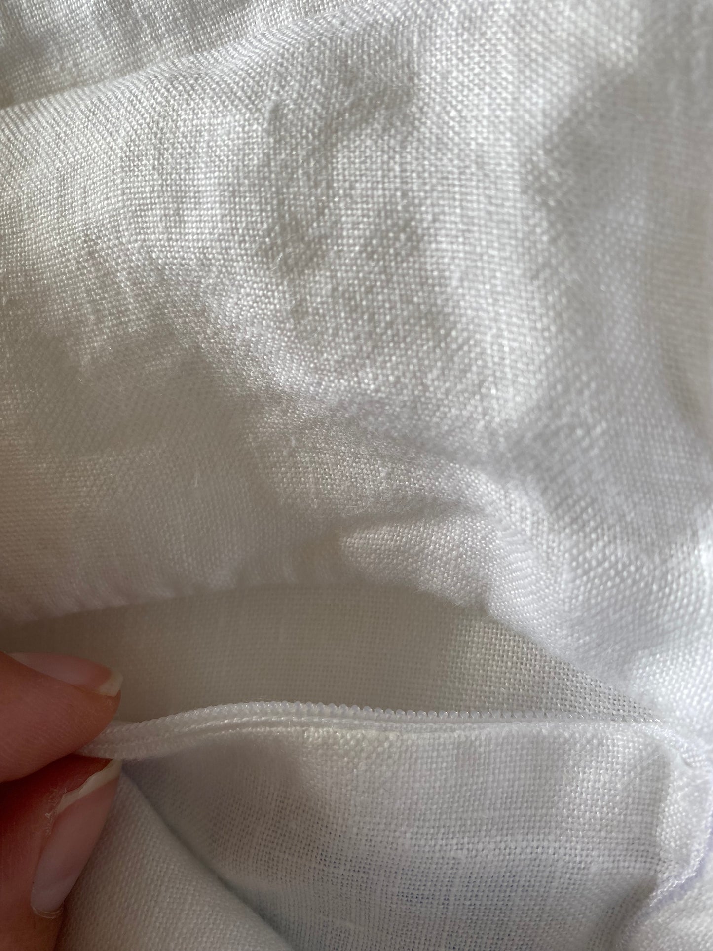 Housse de couette 220x240 lin « Blanc Polaire »