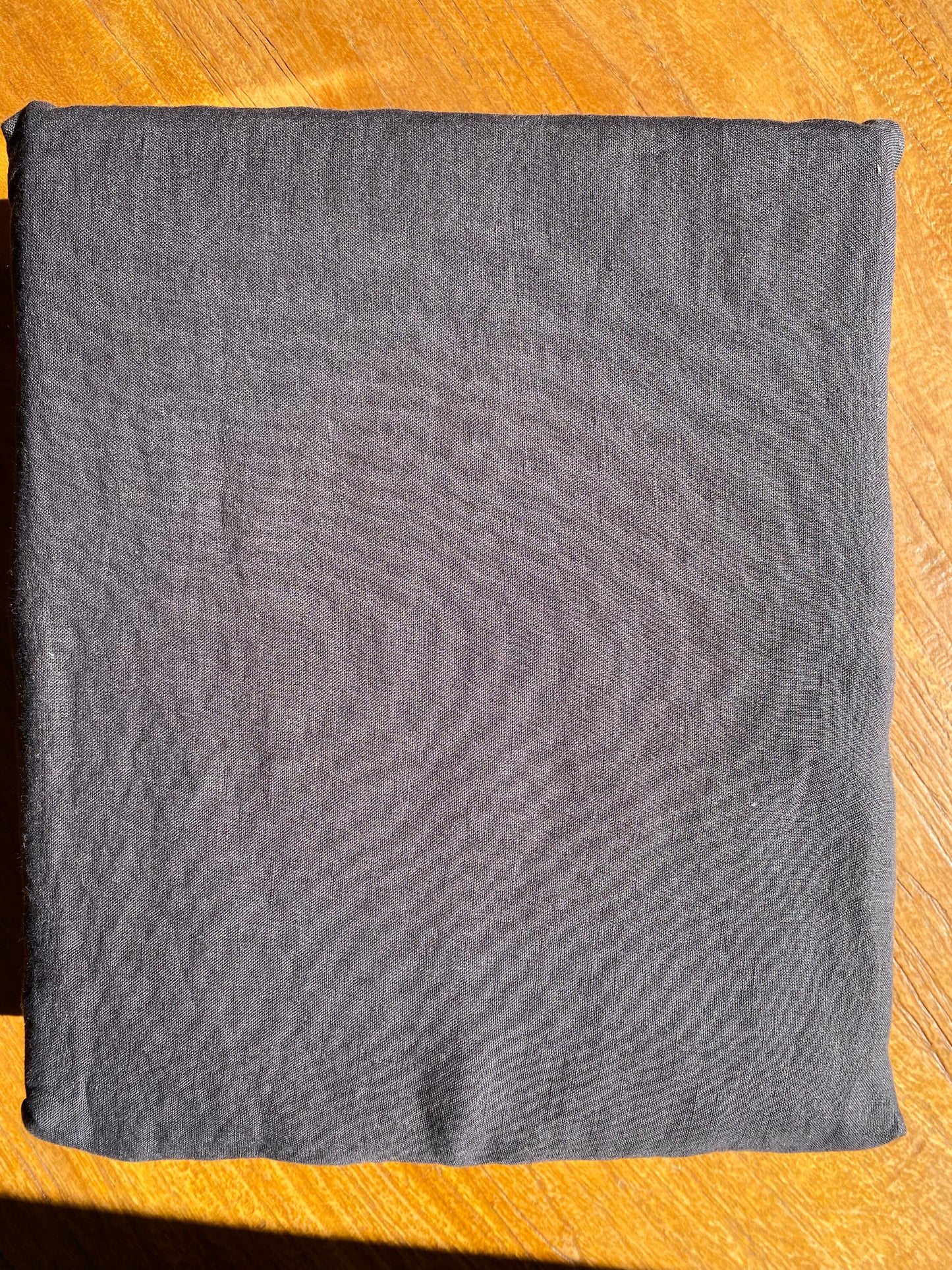 Housse de couette 240x260 - 100% lin lavé - Gris anthracite + 2 taies d’oreillers carrées