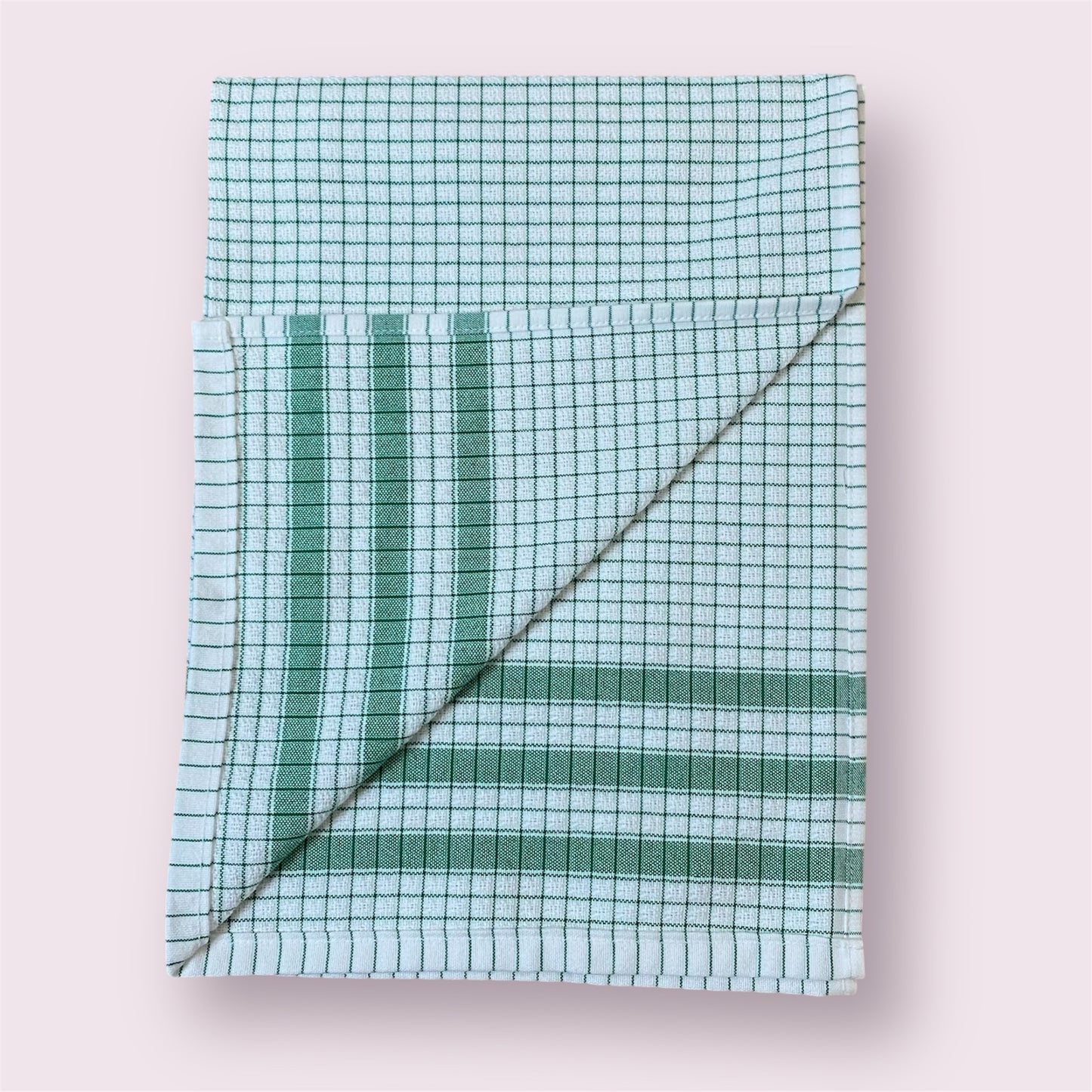 Torchon à carreaux - Vert - Lot de 3