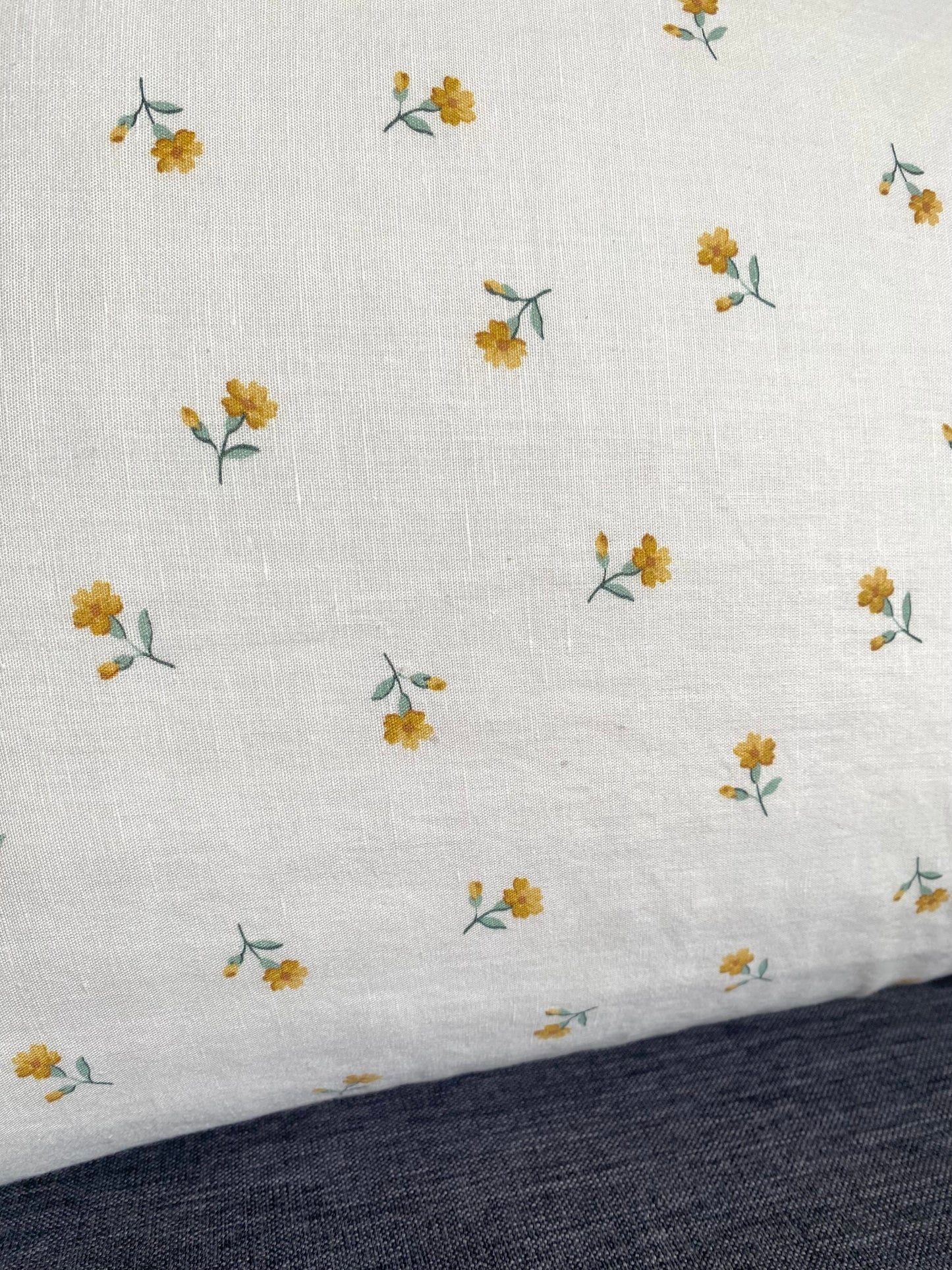 Paire de taies d’oreiller - 100% Lin - 50x70 - motif fleuri