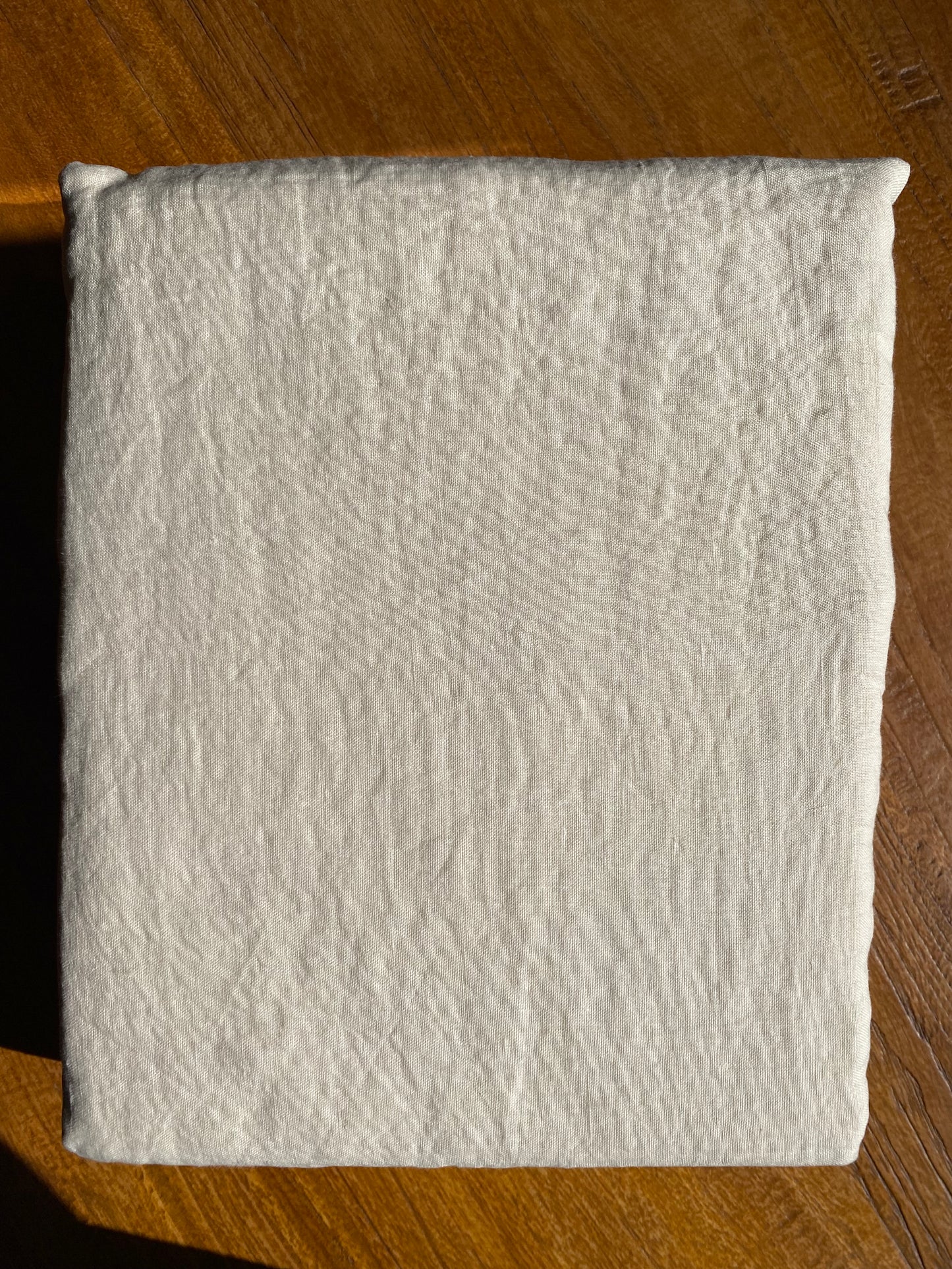 Housse de couette 240x260 - 100% lin lavé - Crème + 2 taies d’oreillers carrées