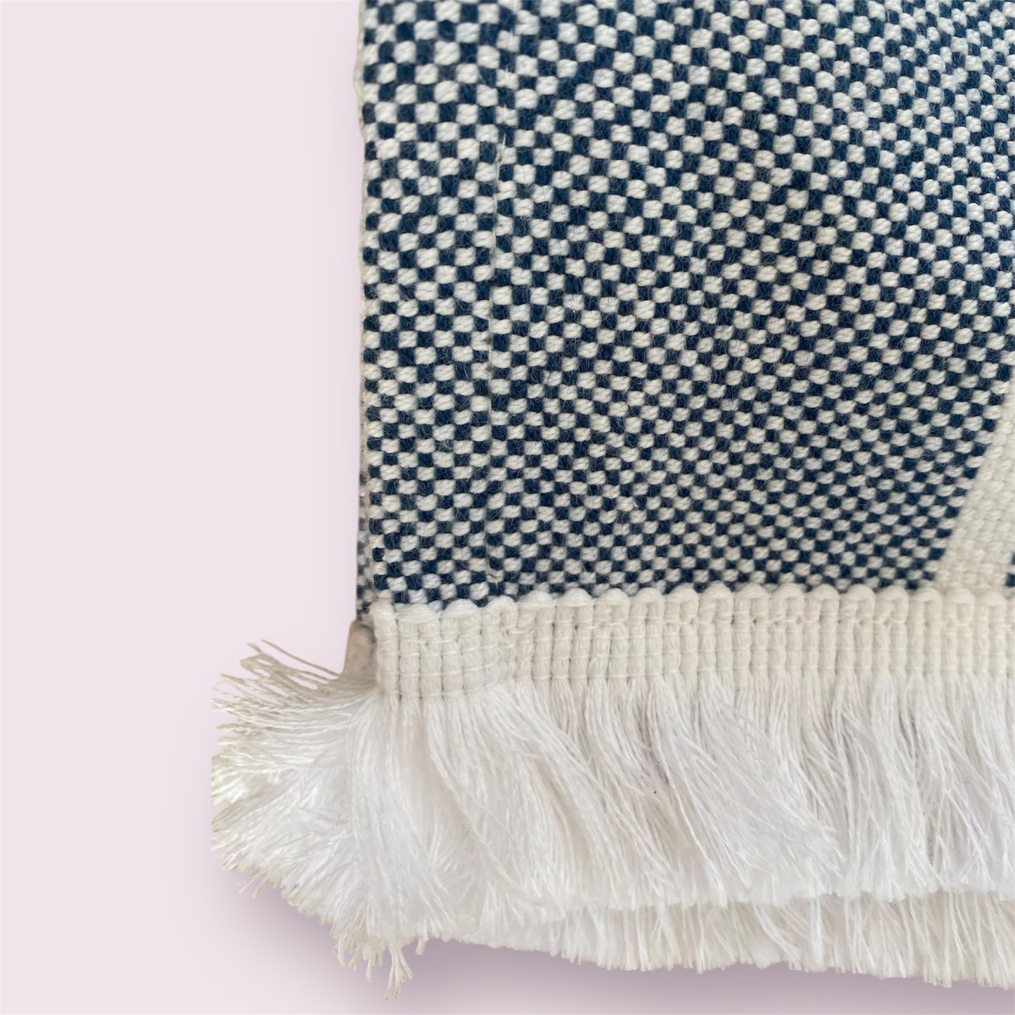 Plaids 100% coton - 150x200cm- Rayures Bleues et blanches-