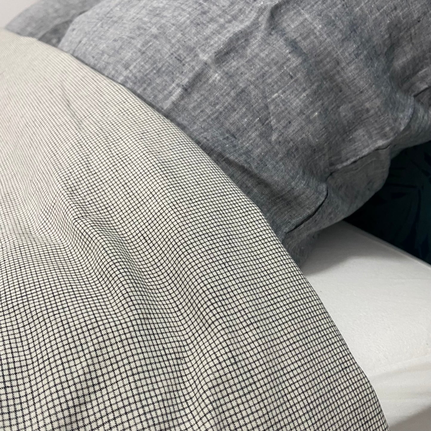 Housse de couette 220x240 - Carreaux - Percale