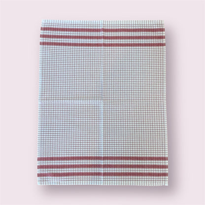 Torchon à carreaux - Rouge - Lot de 3