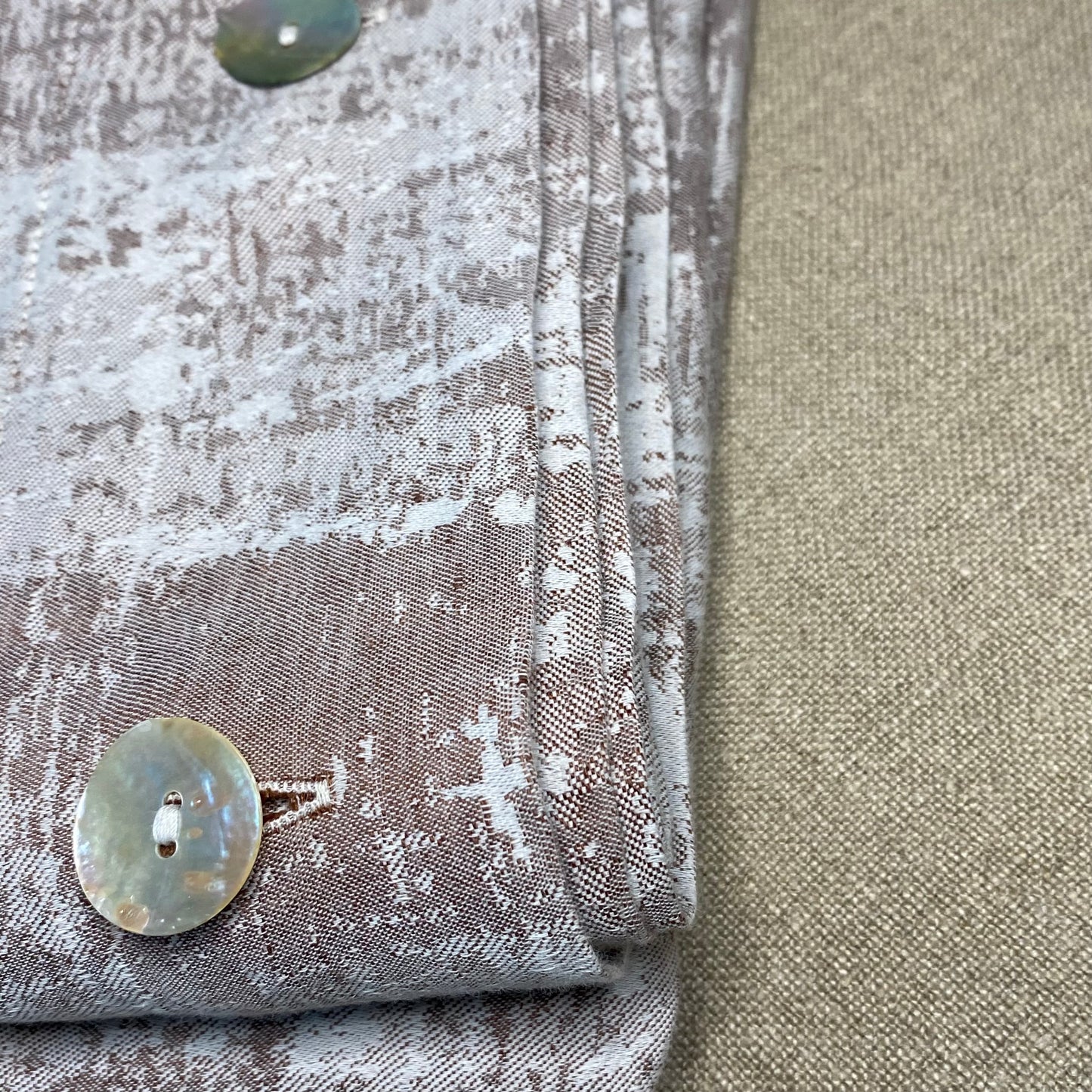 Paire de taies d’oreillers lin et coton - Mauve et blanc chiné