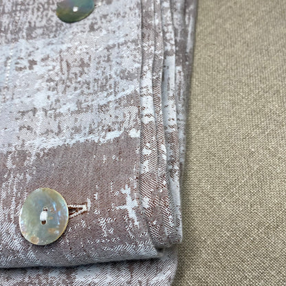 Paire de taies d’oreillers lin et coton - Mauve et blanc chiné