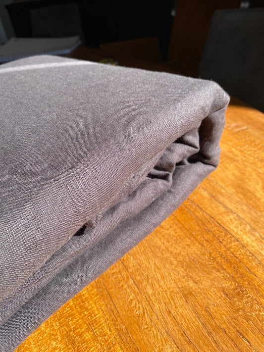 Housse couette 220x240 100% lin - Gris anthracite + 2 taies d’oreillers carrées