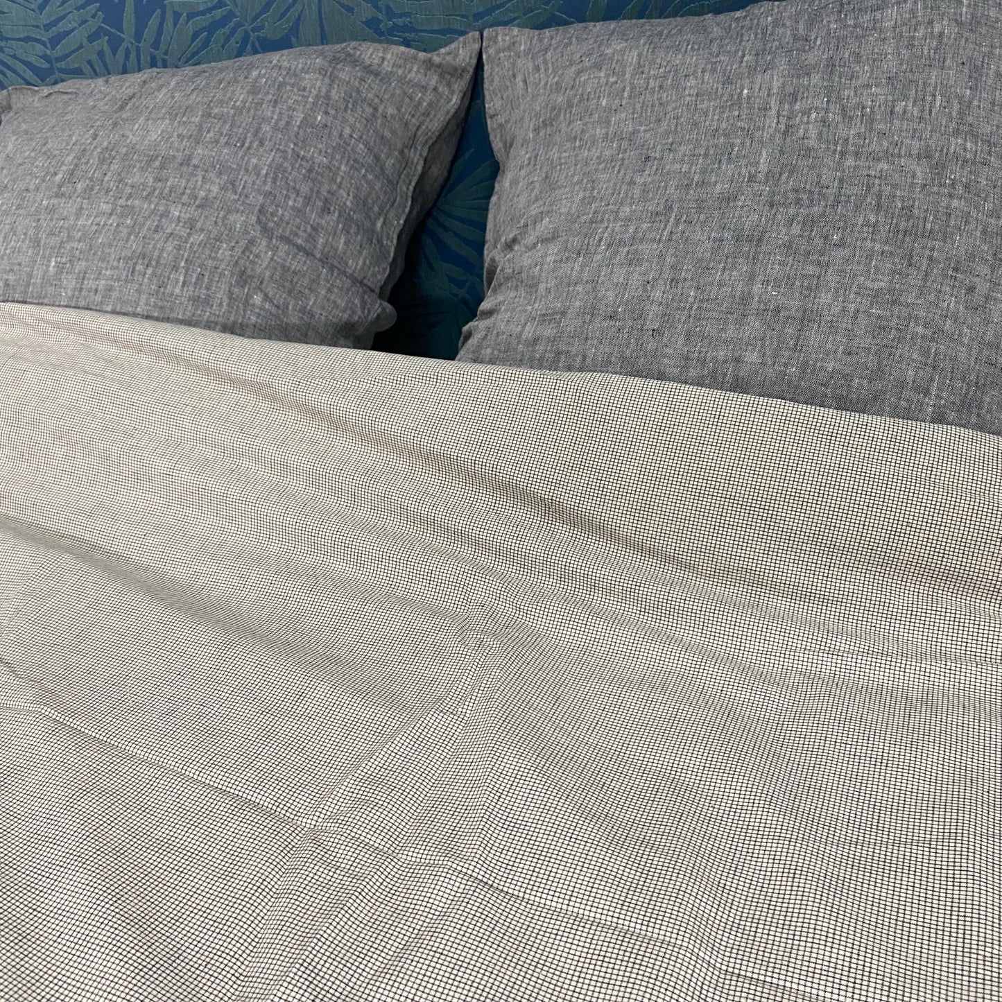 Housse de couette 220x240 - Carreaux - Percale