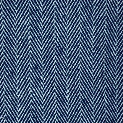 Plaids 100% coton - Chevrons bleus marines et blancs
