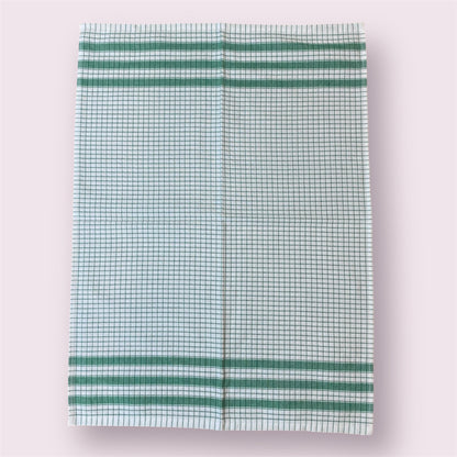 Torchon à carreaux - Vert - Lot de 3