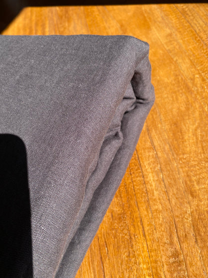Housse de couette 240x260 - 100% lin lavé - Gris anthracite + 2 taies d’oreillers carrées