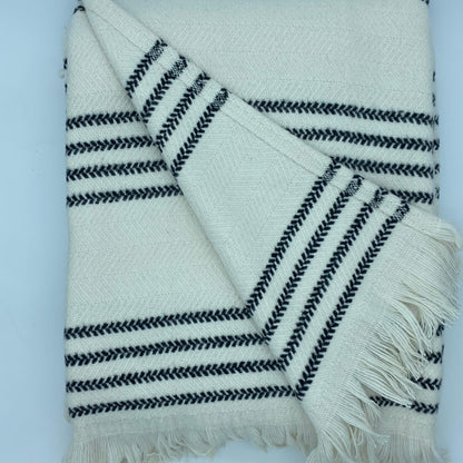 Plaids - Blancs rayures noires