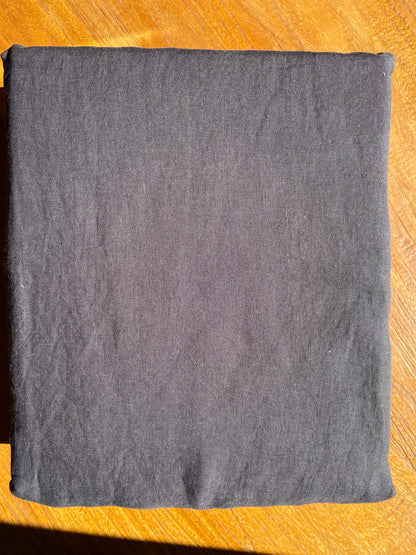 Housse de couette 240x260 - 100% lin lavé - Gris anthracite + 2 taies d’oreillers carrées