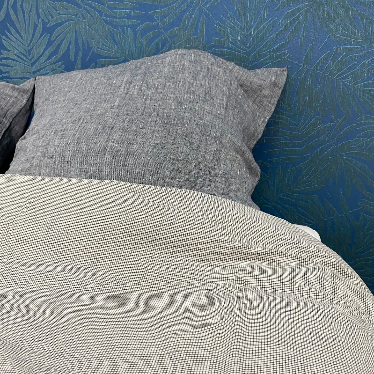 Housse de couette 220x240 - Carreaux - Percale