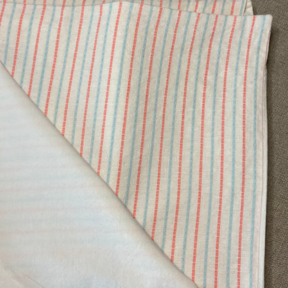 Paire de taies d’oreillers lin et coton - Rayures roses et bleues
