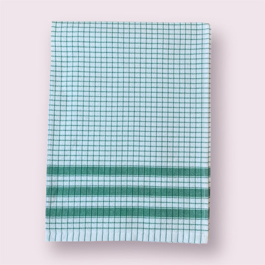 Torchon à carreaux - Vert - Lot de 3