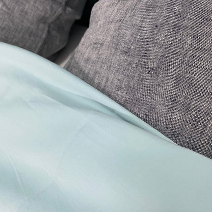 Housse de couette 220x240 - Bleu Turquoise - Satin de coton