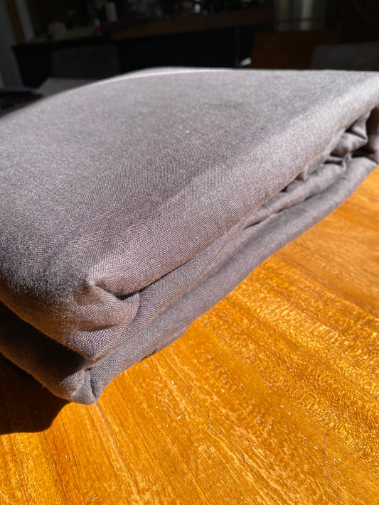 Housse de couette 240x260 - 100% lin lavé - Gris anthracite + 2 taies d’oreillers carrées