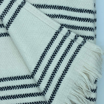 Plaids - Blancs rayures noires