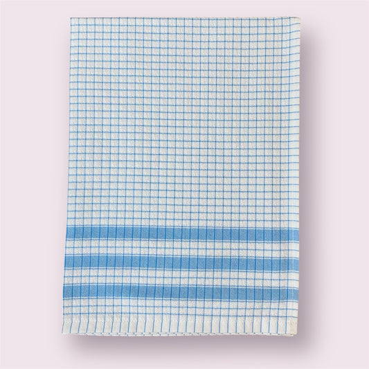 Torchon à carreaux - Bleu - Lot de 3